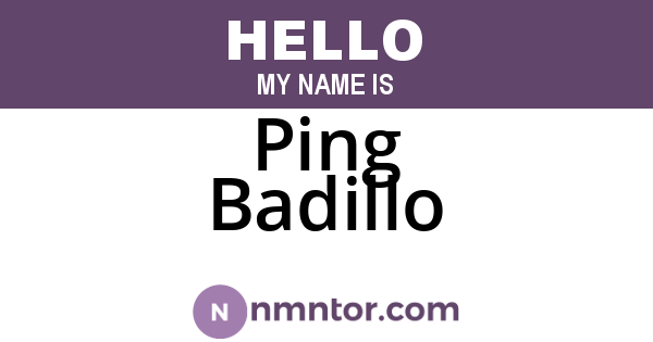 Ping Badillo