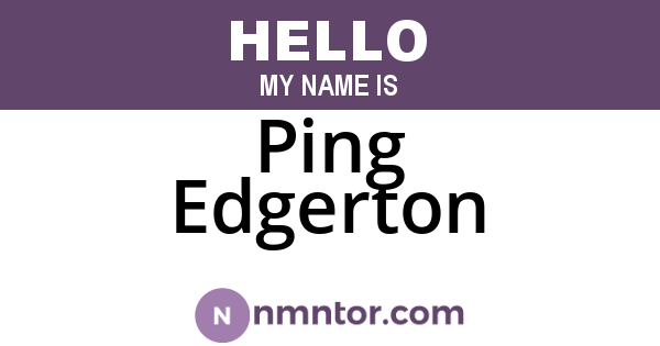 Ping Edgerton