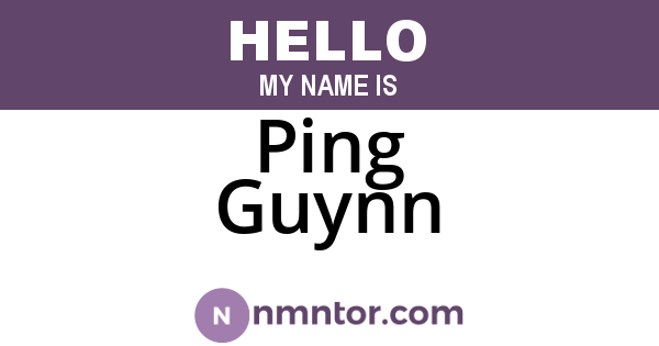 Ping Guynn