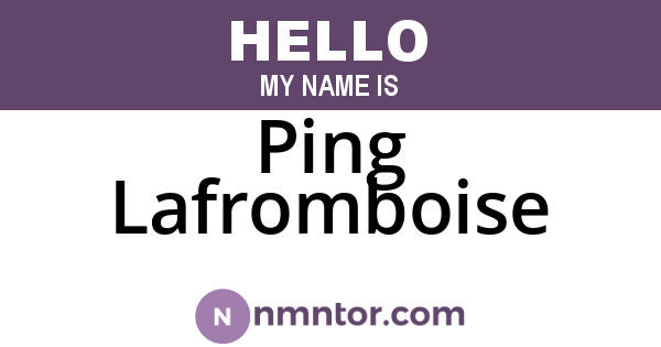 Ping Lafromboise