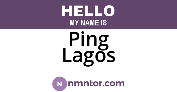 Ping Lagos