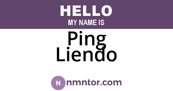 Ping Liendo