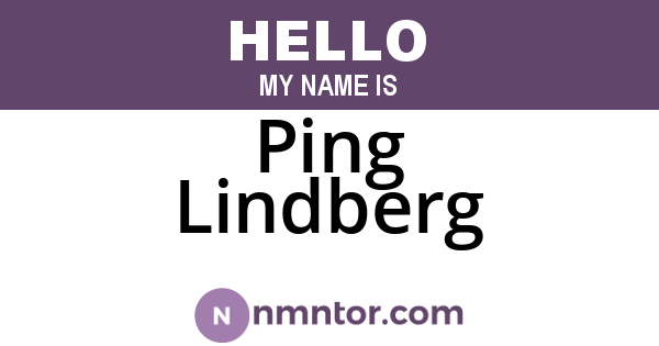 Ping Lindberg