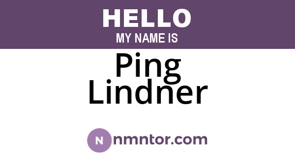 Ping Lindner