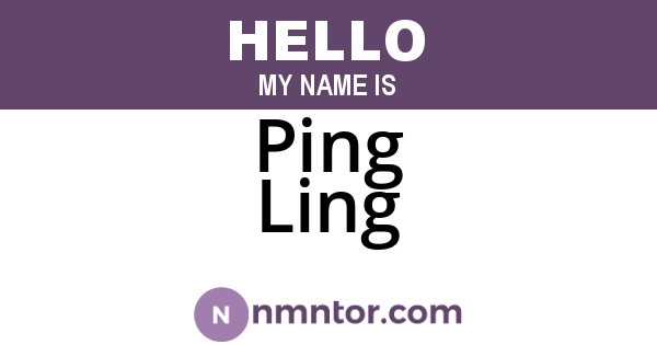 Ping Ling
