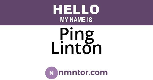 Ping Linton