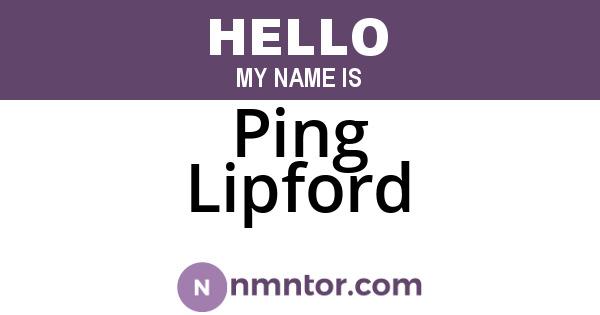 Ping Lipford