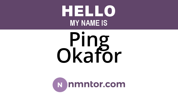 Ping Okafor