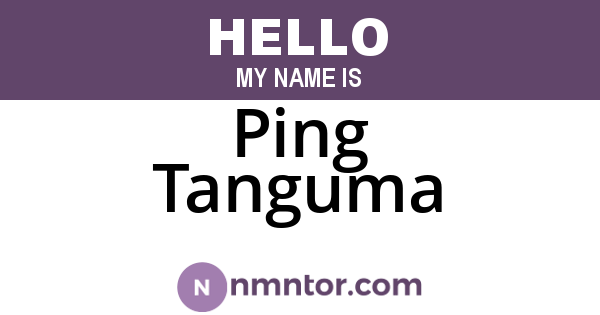 Ping Tanguma