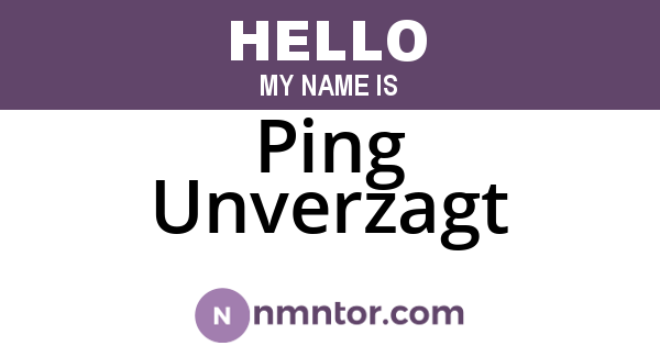 Ping Unverzagt