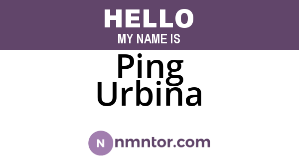 Ping Urbina