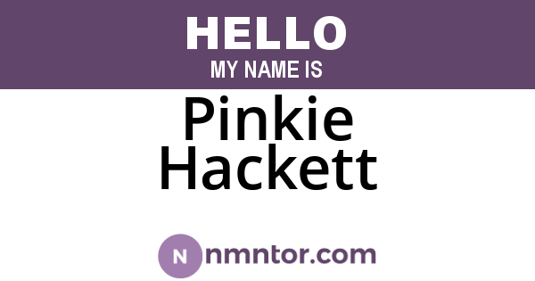 Pinkie Hackett