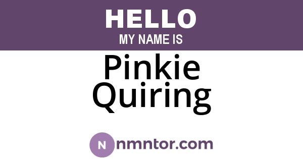 Pinkie Quiring
