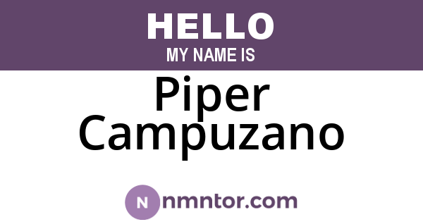Piper Campuzano