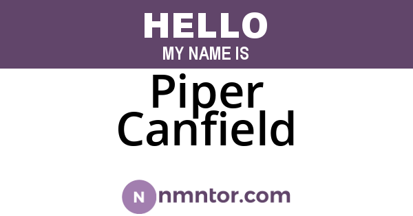 Piper Canfield