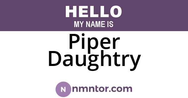 Piper Daughtry