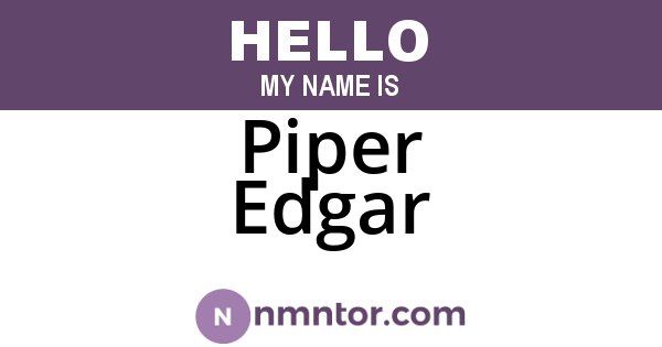 Piper Edgar