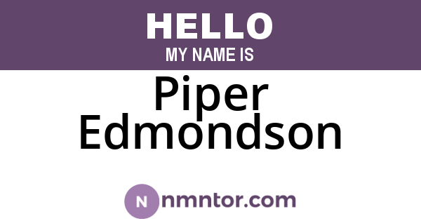 Piper Edmondson