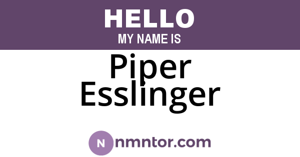Piper Esslinger