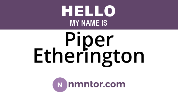 Piper Etherington