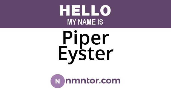 Piper Eyster