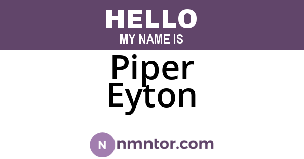 Piper Eyton