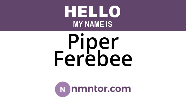 Piper Ferebee