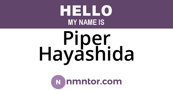 Piper Hayashida