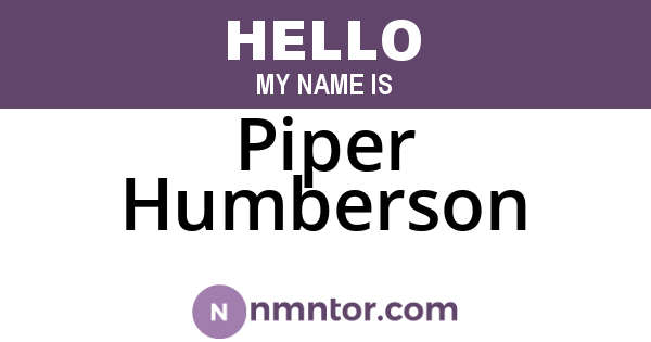 Piper Humberson