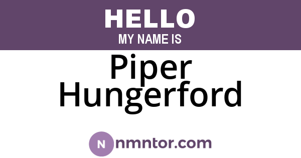 Piper Hungerford
