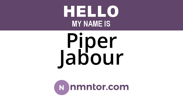 Piper Jabour