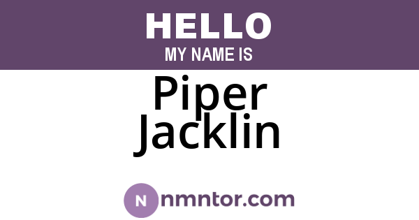 Piper Jacklin