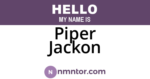 Piper Jackon