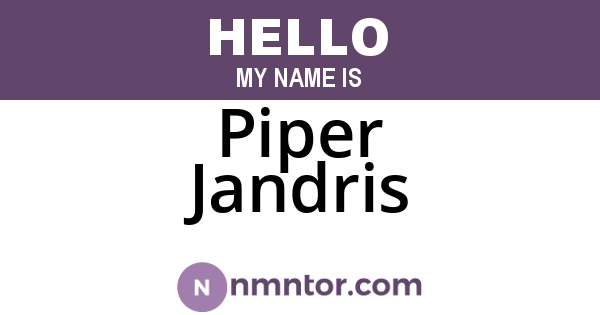 Piper Jandris