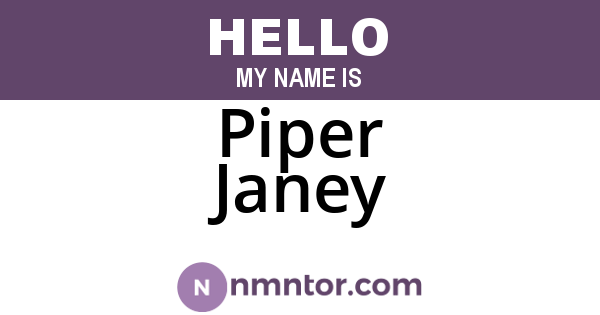 Piper Janey