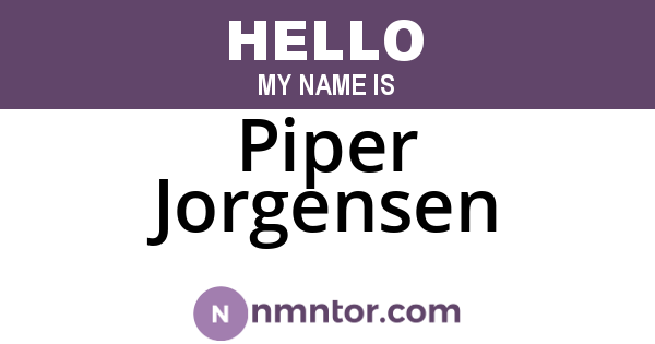 Piper Jorgensen