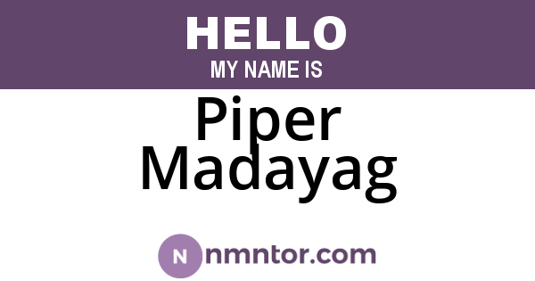 Piper Madayag