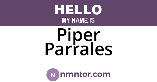 Piper Parrales