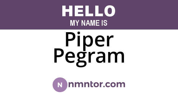Piper Pegram