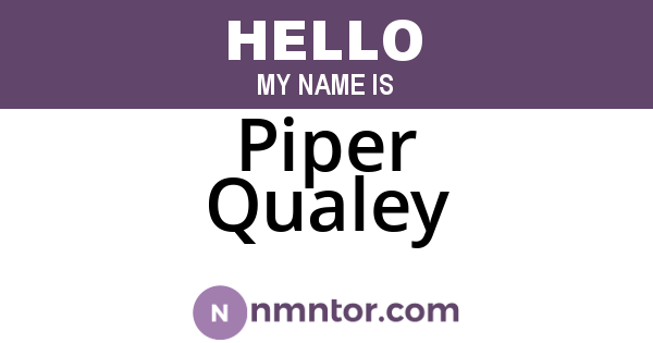 Piper Qualey