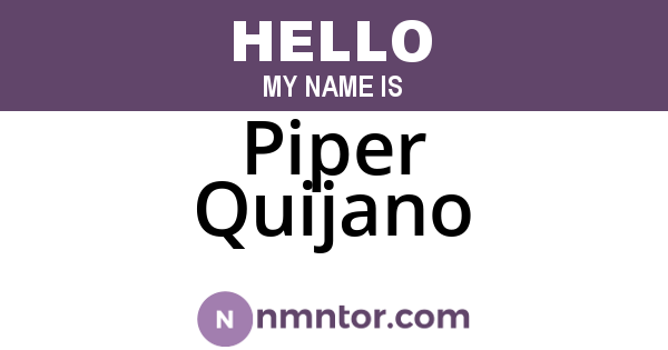 Piper Quijano
