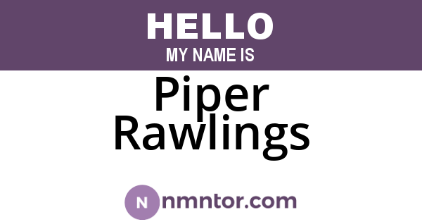 Piper Rawlings