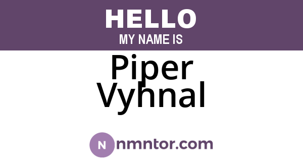 Piper Vyhnal