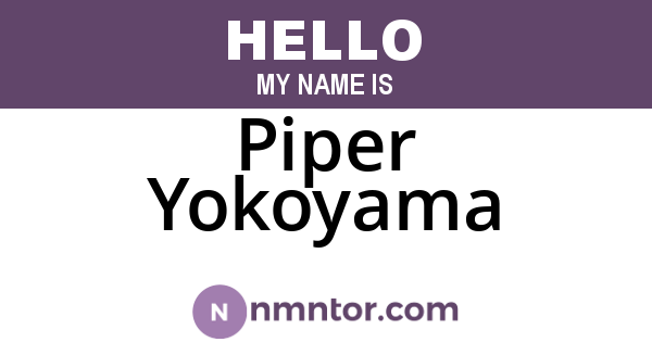 Piper Yokoyama