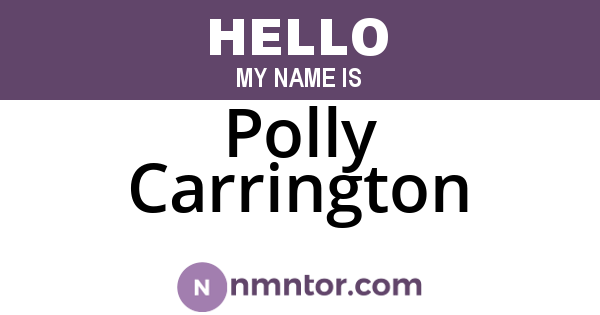 Polly Carrington