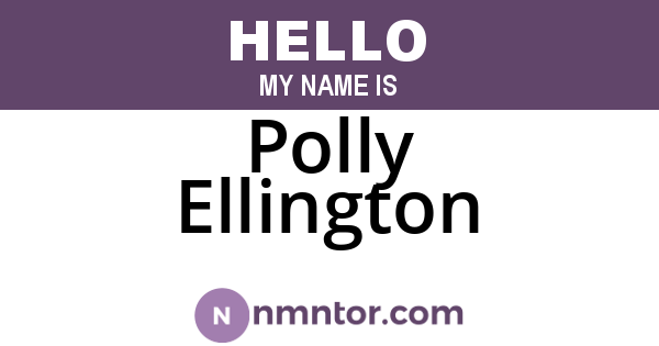 Polly Ellington
