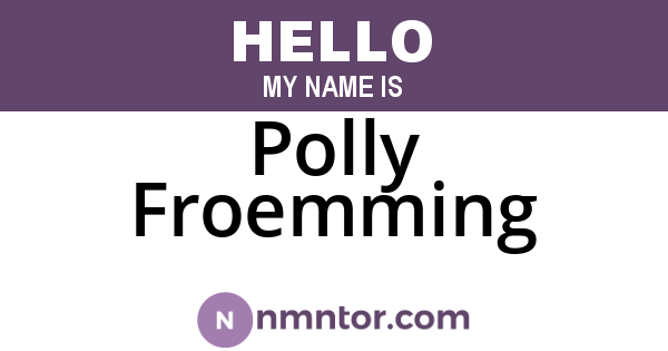 Polly Froemming