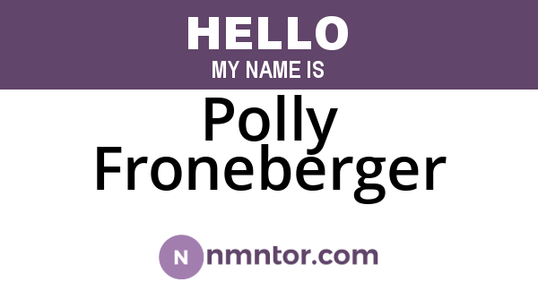 Polly Froneberger
