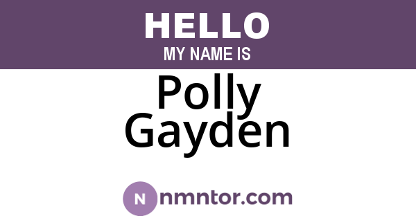Polly Gayden