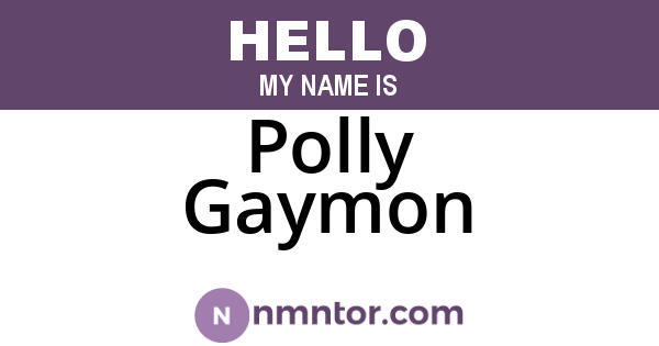 Polly Gaymon